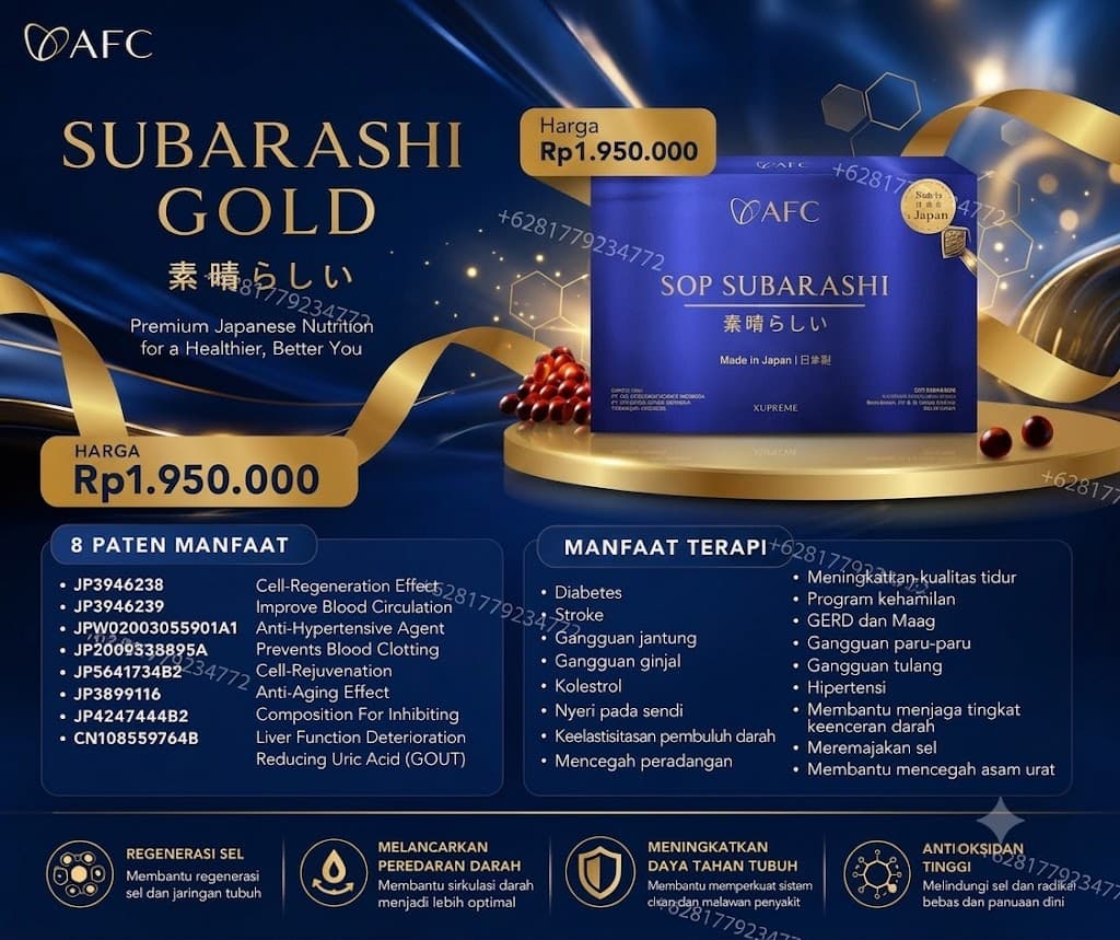 Detail manfaat & paten SOP SUBARASHI